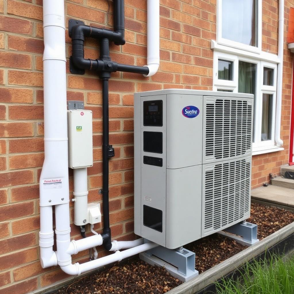 Air-source heat pump installation